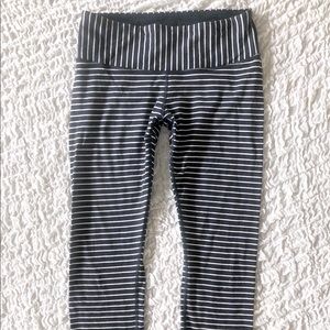 Lululemon striped crop leggings